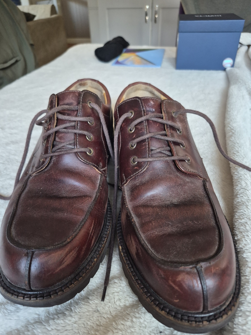 L.L. Bean Men's Dark Brown Leather Lace-Up Derbys Size 9D